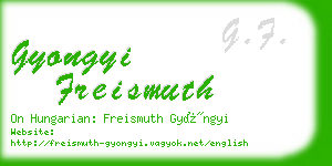 gyongyi freismuth business card